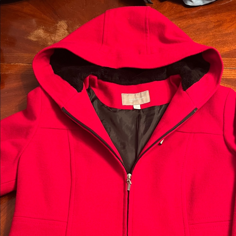 Croft & Barrow Women's Vibrant Red Pea Coat
